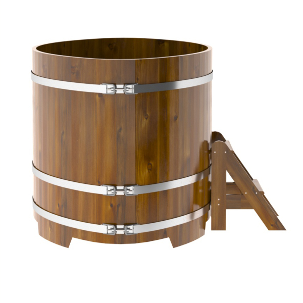 Купель Овальная Bentwood из морёной лиственницы Рустик 1,15 х 1,83 х 1,1 м. Фото № 5