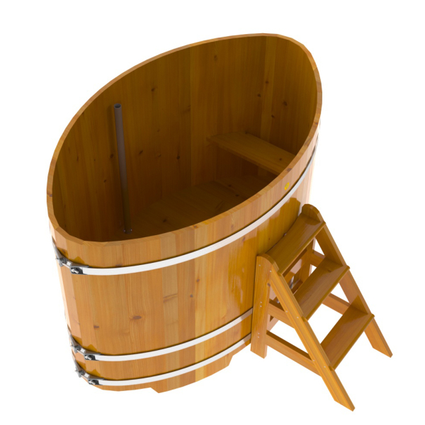 Купель Овальная Bentwood из натуральной лиственницы Рустик 1,15 х 1,83 х 1,2 м. Фото № 2