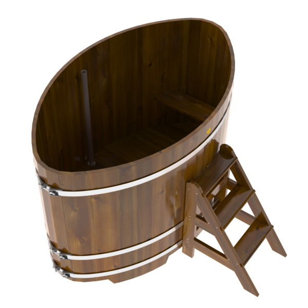 Купель Овальная Bentwood из морёной лиственницы Рустик 1,15 х 1,83 х 1,2 м. Фото № 2