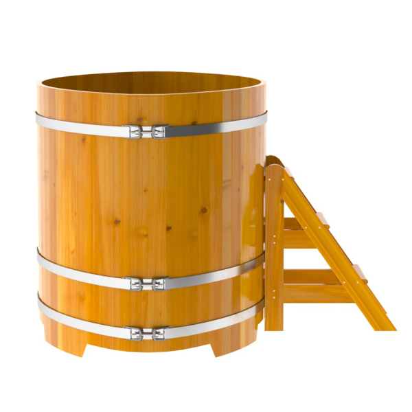 Купель Овальная Bentwood из натуральной лиственницы Рустик 1,15 х 1,83 х 1,2 м. Фото № 3