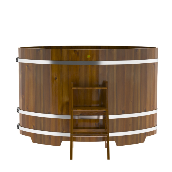 Купель Овальная Bentwood из морёной лиственницы Рустик 1,15 х 1,83 х 1,2 м. Фото № 3