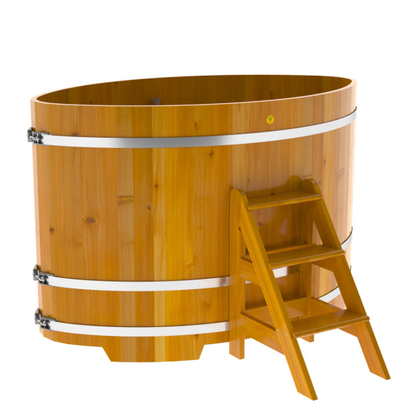 Купель Овальная Bentwood из натуральной лиственницы Рустик 1,15 х 1,83 х 1,2 м. Фото № 1