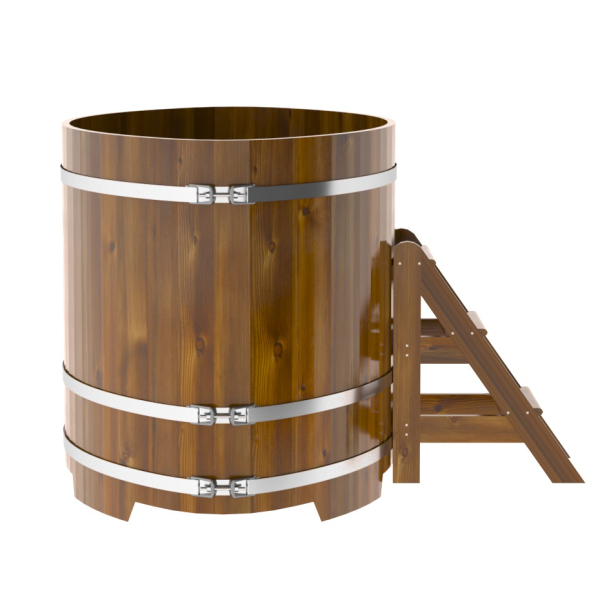Купель Овальная Bentwood из морёной лиственницы Рустик 1,15 х 1,83 х 1,2 м. Фото № 4