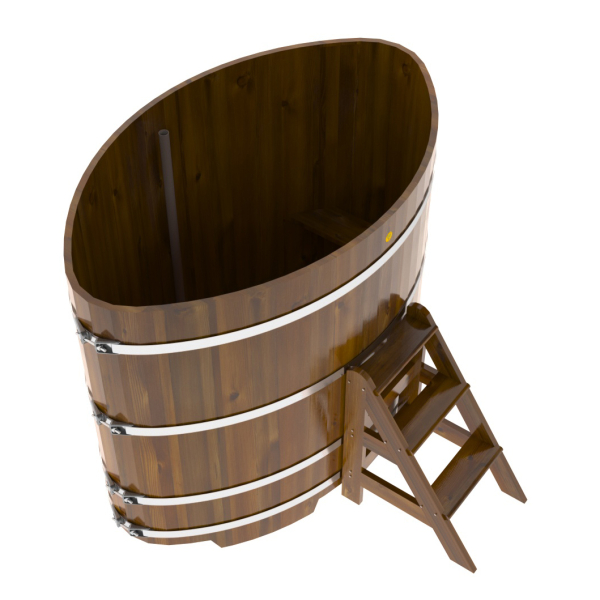 Купель Овальная Bentwood из морёной лиственницы Рустик 1,15 х 1,83 х 1,4 м. Фото № 2
