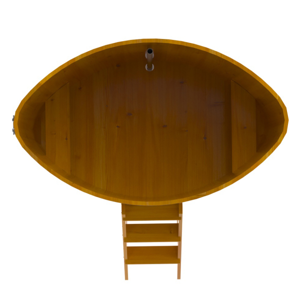 Купель Овальная Bentwood из натуральной лиственницы Рустик 1,15 х 1,83 х 1,4 м. Фото № 4