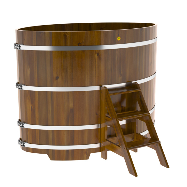Купель Овальная Bentwood из морёной лиственницы Рустик 1,15 х 1,83 х 1,4 м. Фото № 1