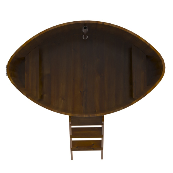 Купель Овальная Bentwood из морёной лиственницы Рустик 1,15 х 1,83 х 1,4 м. Фото № 4