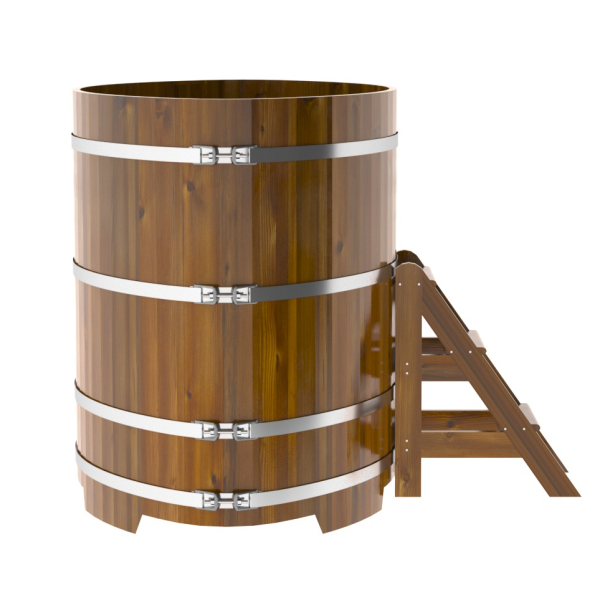 Купель Овальная Bentwood из морёной лиственницы Рустик 1,15 х 1,83 х 1,4 м. Фото № 5