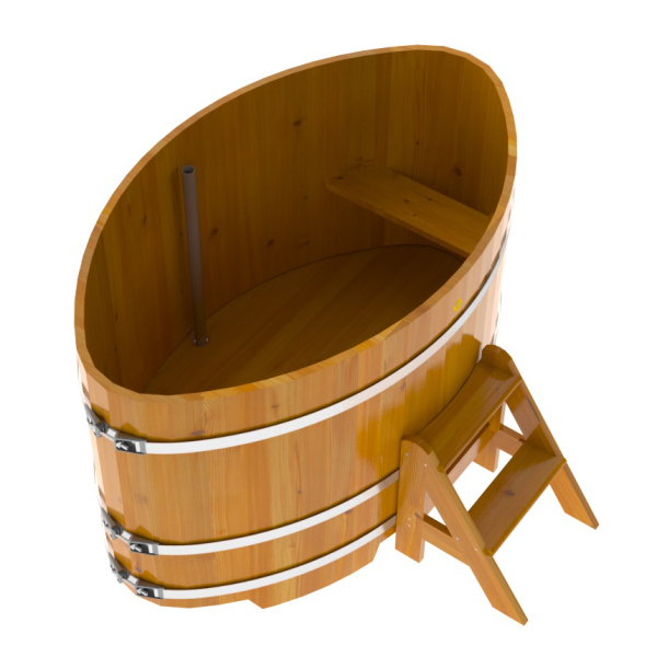 Купель Овальная Bentwood из натуральной лиственницы Рустик 1,02 х 1,68 х 1,0 м. Фото № 3