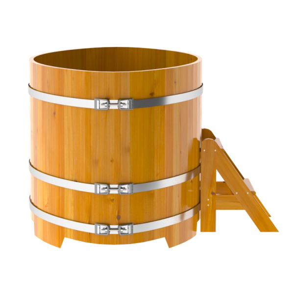 Купель Овальная Bentwood из натуральной лиственницы Рустик 1,02 х 1,68 х 1,0 м. Фото № 4