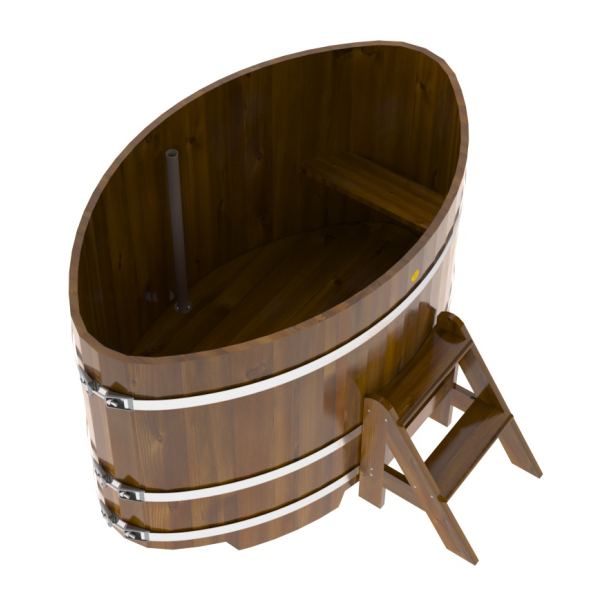 Купель Овальная Bentwood из морёной лиственницы Рустик 1,02 х 1,68 х 1,0 м. Фото № 5