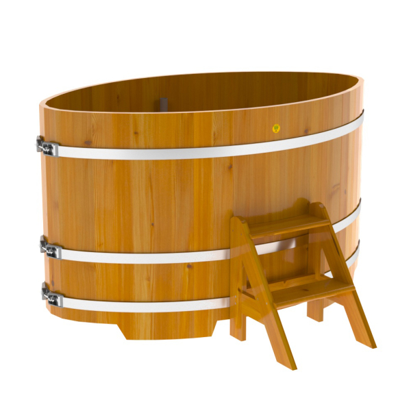 Купель Овальная Bentwood из натуральной лиственницы Рустик 1,02 х 1,68 х 1,0 м. Фото № 1