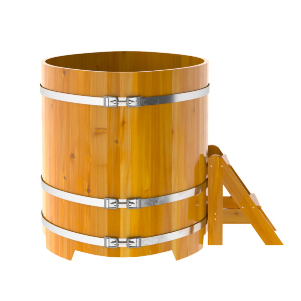 Купель Овальная Bentwood из натуральной лиственницы Рустик 1,02 х 1,68 х 1,1 м. Фото № 2