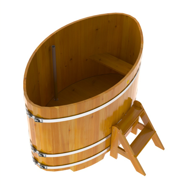 Купель Овальная Bentwood из натуральной лиственницы Рустик 1,02 х 1,68 х 1,1 м. Фото № 3
