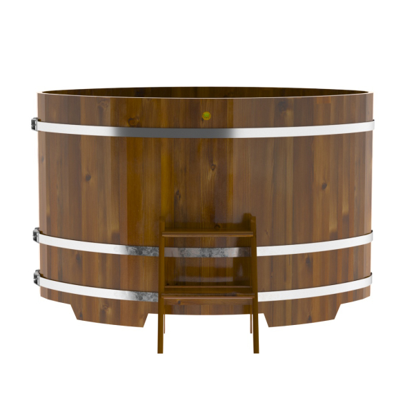 Купель Овальная Bentwood из морёной лиственницы Рустик 1,02 х 1,68 х 1,1 м. Фото № 2