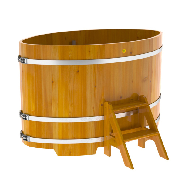 Купель Овальная Bentwood из натуральной лиственницы Рустик 1,02 х 1,68 х 1,1 м. Фото № 1