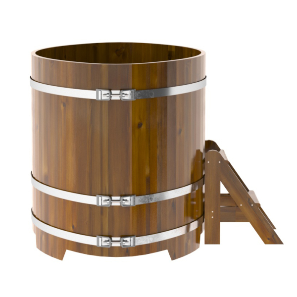 Купель Овальная Bentwood из морёной лиственницы Рустик 1,02 х 1,68 х 1,1 м. Фото № 5