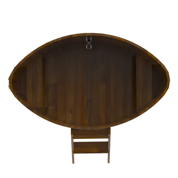 Купель Овальная Bentwood из морёной лиственницы Рустик 1,02 х 1,68 х 1,1 м. Фото № 4