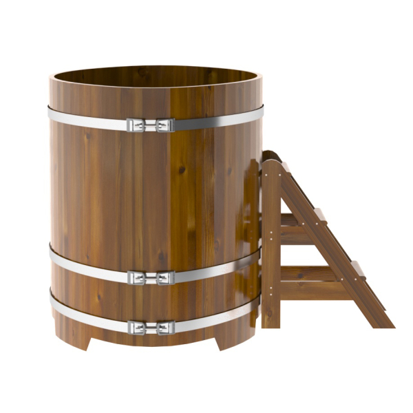 Купель Овальная Bentwood из морёной лиственницы Рустик 1,02 х 1,68 х 1,2 м. Фото № 2