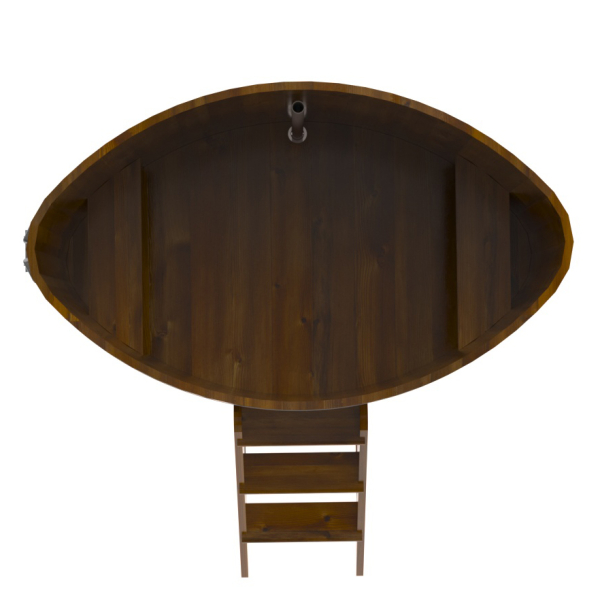 Купель Овальная Bentwood из морёной лиственницы Рустик 1,02 х 1,68 х 1,2 м. Фото № 3