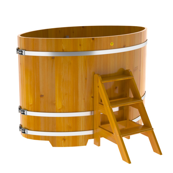 Купель Овальная Bentwood из натуральной лиственницы Рустик 1,02 х 1,68 х 1,2 м. Фото № 1