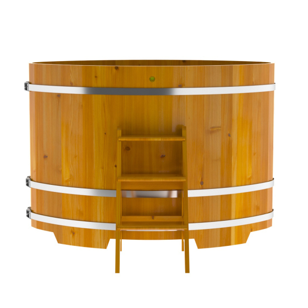 Купель Овальная Bentwood из натуральной лиственницы Рустик 1,02 х 1,68 х 1,2 м. Фото № 3