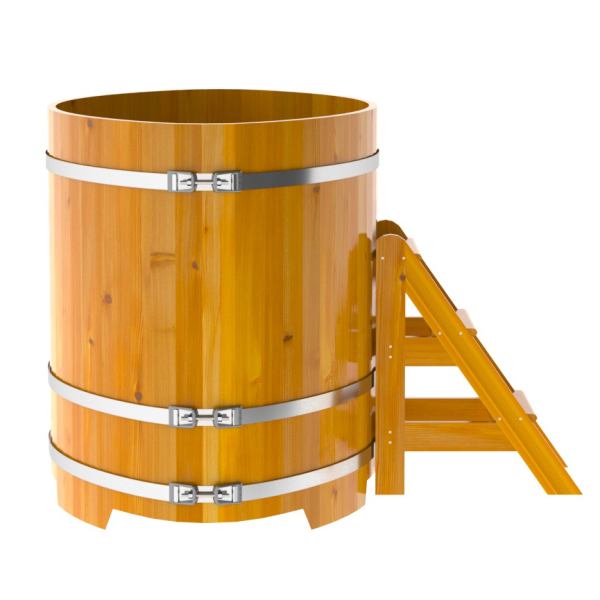 Купель Овальная Bentwood из натуральной лиственницы Рустик 1,02 х 1,68 х 1,2 м. Фото № 4