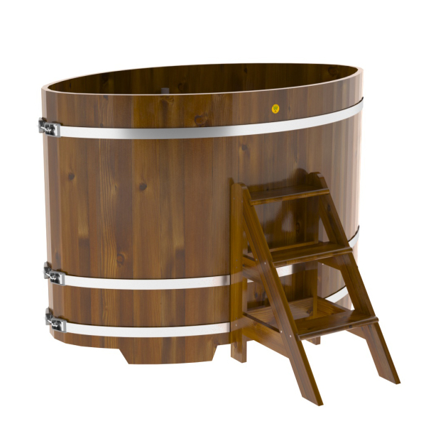 Купель Овальная Bentwood из морёной лиственницы Рустик 1,02 х 1,68 х 1,2 м. Фото № 1