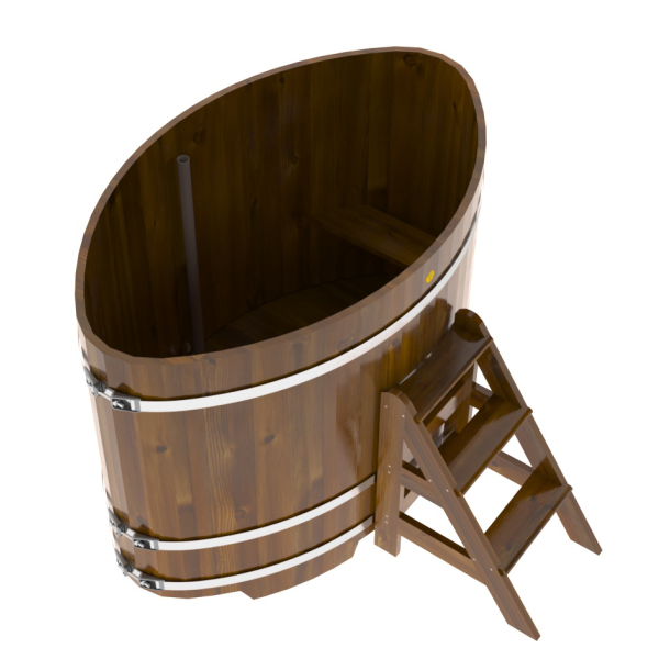 Купель Овальная Bentwood из морёной лиственницы Рустик 1,02 х 1,68 х 1,2 м. Фото № 5
