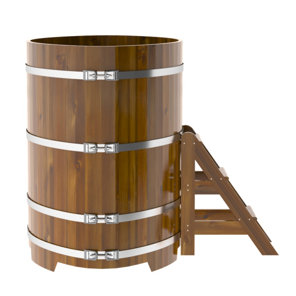 Купель Овальная Bentwood из морёной лиственницы Рустик 1,02 х 1,68 х 1,4 м. Фото № 5