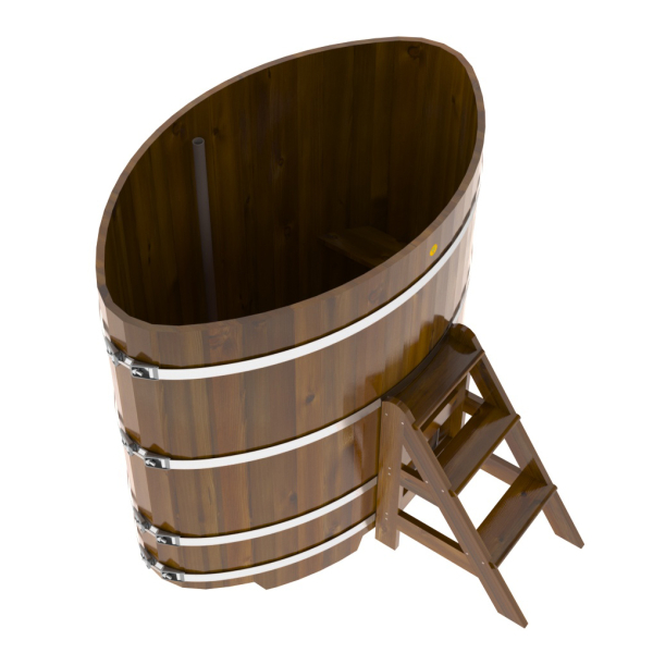 Купель Овальная Bentwood из морёной лиственницы Рустик 1,02 х 1,68 х 1,4 м. Фото № 2
