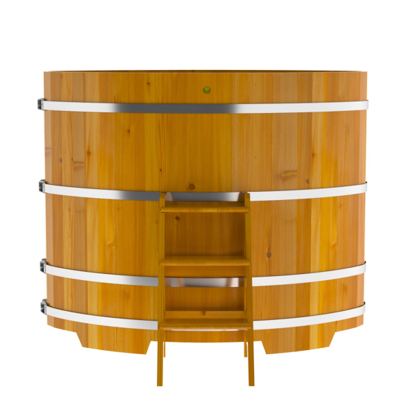 Купель Овальная Bentwood из натуральной лиственницы Рустик 1,02 х 1,68 х 1,4 м. Фото № 4