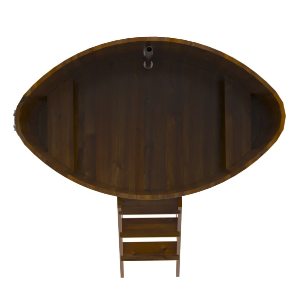 Купель Овальная Bentwood из морёной лиственницы Рустик 1,02 х 1,68 х 1,4 м. Фото № 4