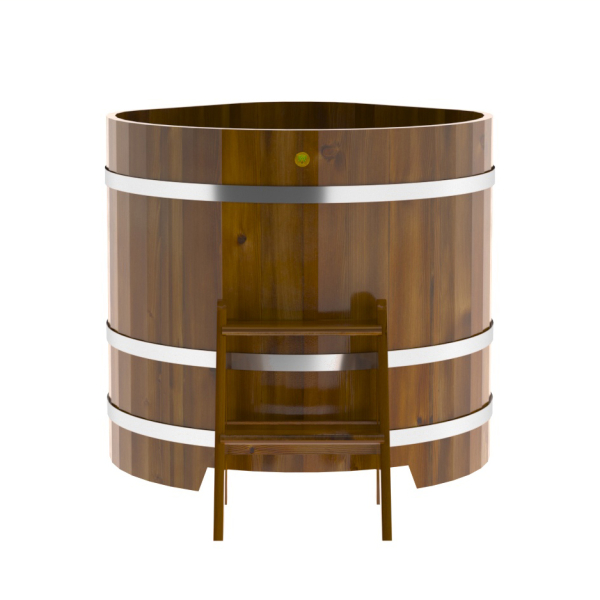 Купель Угловая Bentwood из морёной лиственницы Рустик 1,03 х 1,03 х 1,0 м. Фото № 2