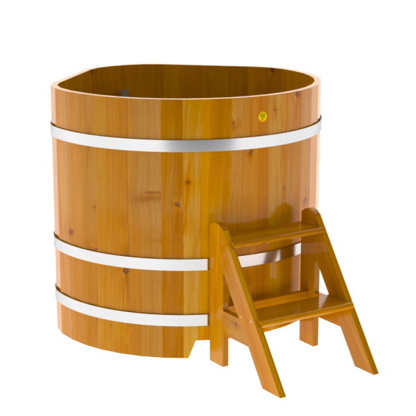 Купель Угловая Bentwood из натуральной лиственницы Рустик 1,03 х 1,03 х 1,0 м. Фото № 1