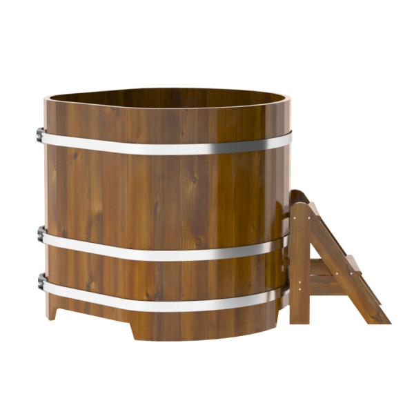 Купель Угловая Bentwood из морёной лиственницы Рустик 1,03 х 1,03 х 1,0 м. Фото № 5