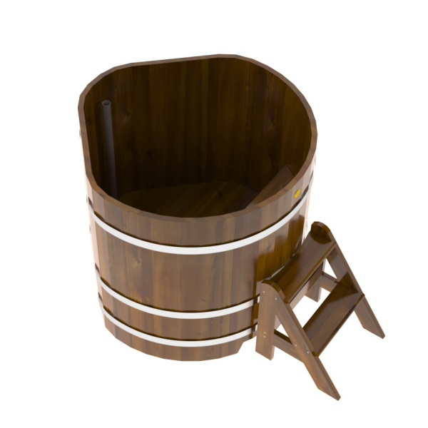 Купель Угловая Bentwood из морёной лиственницы Рустик 1,03 х 1,03 х 1,0 м. Фото № 3