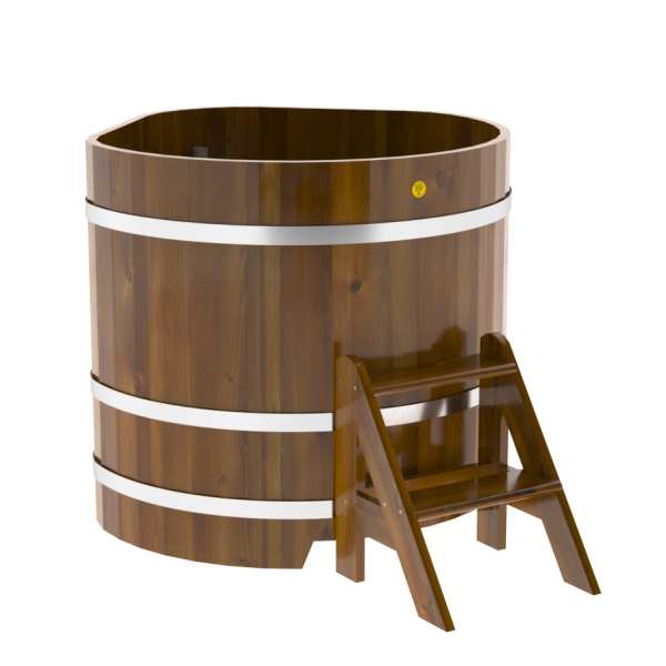 Купель Угловая Bentwood из морёной лиственницы Рустик 1,03 х 1,03 х 1,0 м. Фото № 1