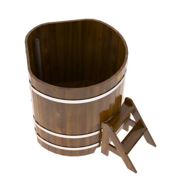 Купель Угловая Bentwood из морёной лиственницы Рустик 1,03 х 1,03 х 1,1 м. Фото № 2