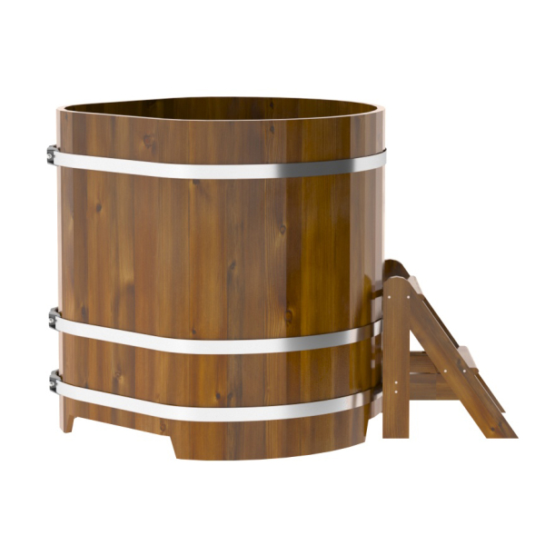 Купель Угловая Bentwood из морёной лиственницы Рустик 1,03 х 1,03 х 1,1 м. Фото № 3
