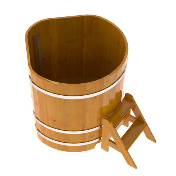 Купель Угловая Bentwood из натуральной лиственницы Рустик 1,03 х 1,03 х 1,1 м. Фото № 4