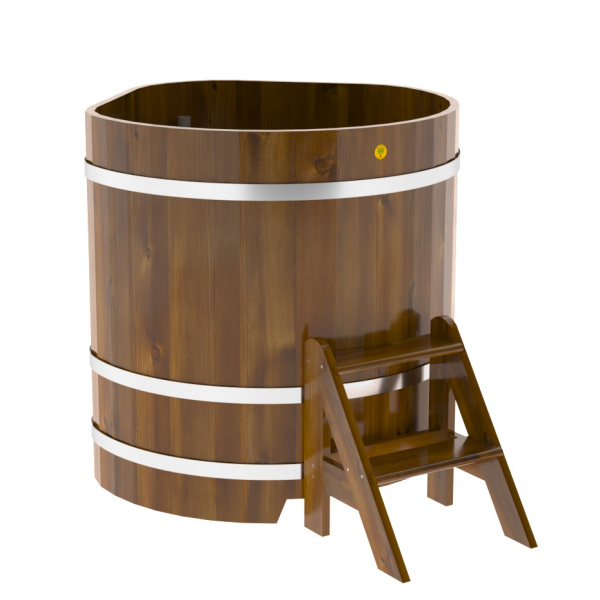 Купель Угловая Bentwood из морёной лиственницы Рустик 1,03 х 1,03 х 1,1 м. Фото № 1