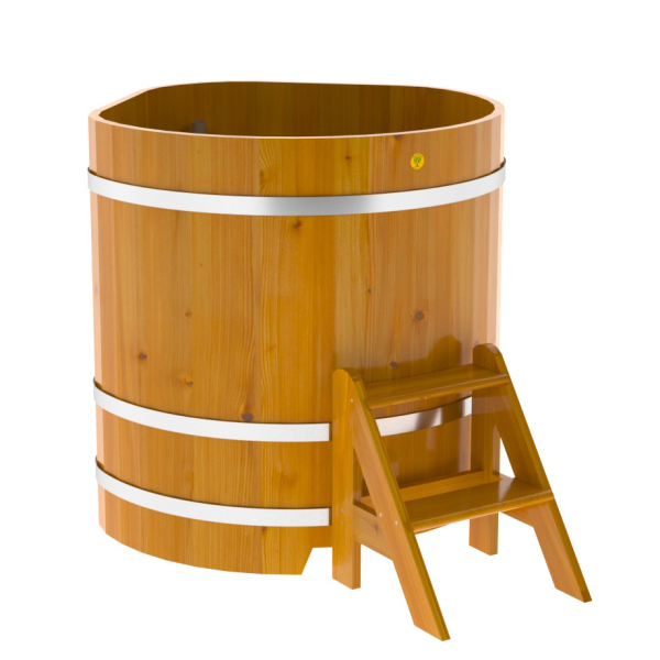 Купель Угловая Bentwood из натуральной лиственницы Рустик 1,03 х 1,03 х 1,1 м. Фото № 1
