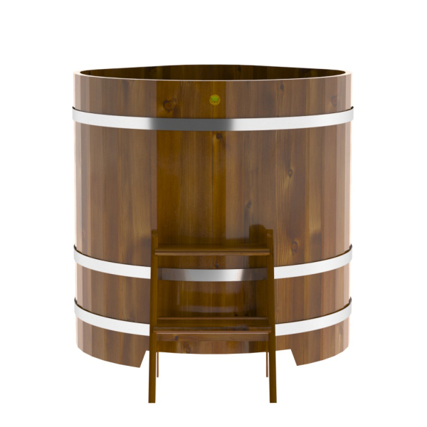 Купель Угловая Bentwood из морёной лиственницы Рустик 1,03 х 1,03 х 1,1 м. Фото № 5