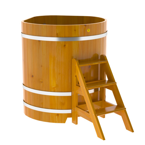 Купель Угловая Bentwood из натуральной лиственницы Рустик 1,03 х 1,03 х 1,2 м. Фото № 1