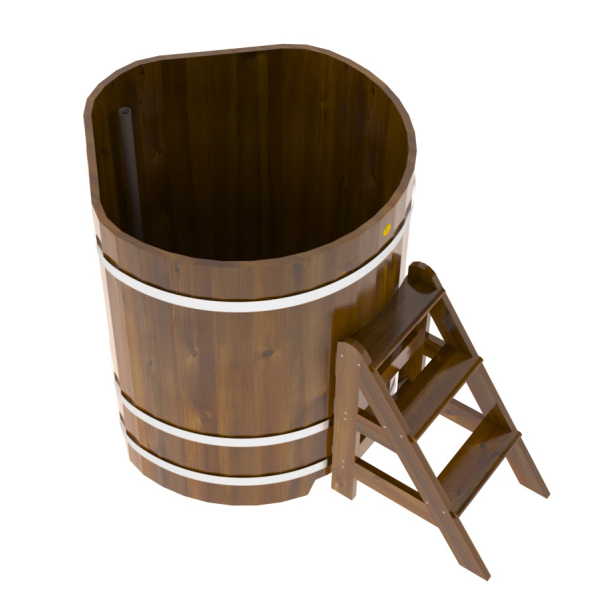 Купель Угловая Bentwood из морёной лиственницы Рустик 1,03 х 1,03 х 1,2 м. Фото № 3