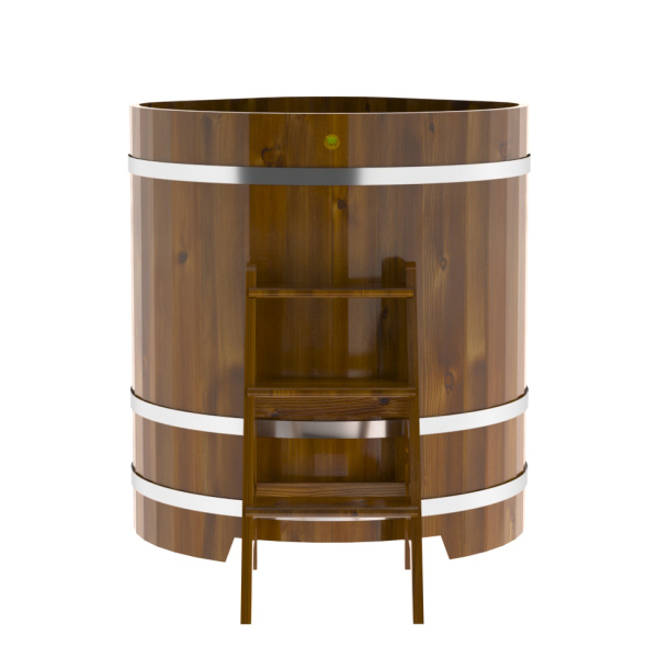 Купель Угловая Bentwood из морёной лиственницы Рустик 1,03 х 1,03 х 1,2 м. Фото № 4