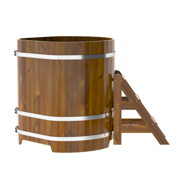 Купель Угловая Bentwood из морёной лиственницы Рустик 1,03 х 1,03 х 1,2 м. Фото № 5
