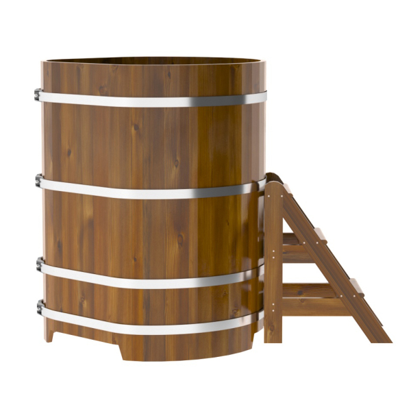 Купель Угловая Bentwood из морёной лиственницы Рустик 1,03 х 1,03 х 1,4 м. Фото № 4