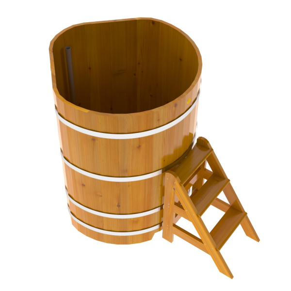Купель Угловая Bentwood из натуральной лиственницы Рустик 1,03 х 1,03 х 1,4 м. Фото № 3